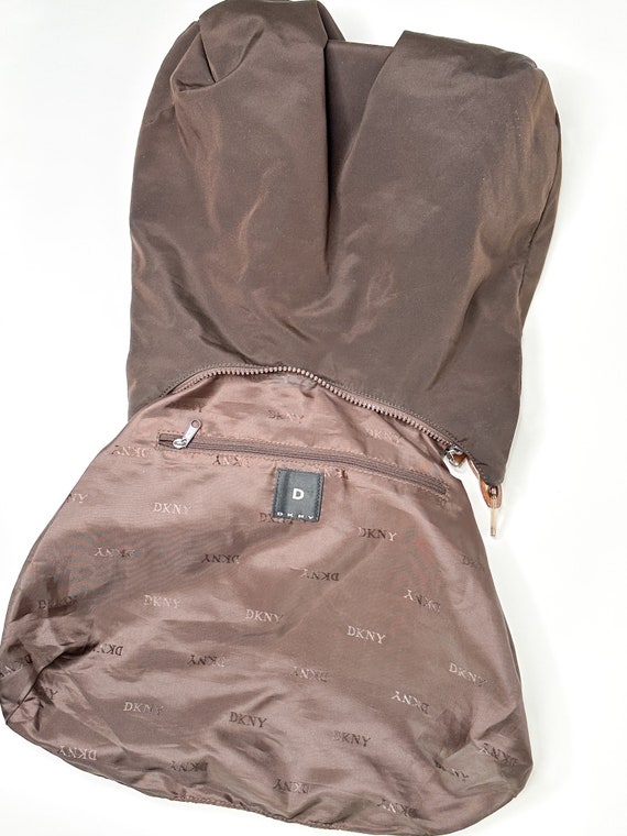 Vintage DKNY Hobo Bag in Chocolate Brown - image 7