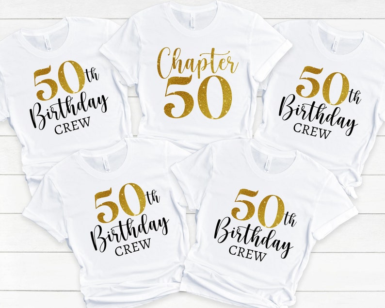 50th Birthday Shirt 50th Birthday Crew Shirt Custom Birthday - Etsy