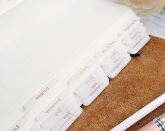 Simple & Minimalistic foiled Vellum Bible Tabs - Gold, Silver or Rose Gold