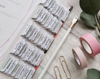Blush Roses Watercolour Bible Tabs