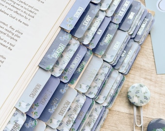 You Put My Tears In Your Bottle - Watercolour Silver Foil Laminated Bible Tabs