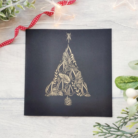 Tinge & Flourish English Calligraphy Christmas Card-Calligraphy