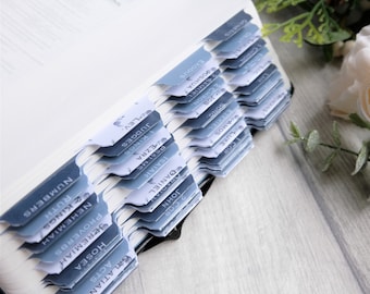 I am - Blue & Floral Watercolour Bible Tabs