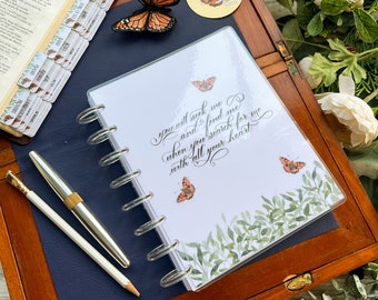You Will Seek Me & Find Me - Disc bound prayer journal - A5 Dot grid - Lined Notebook