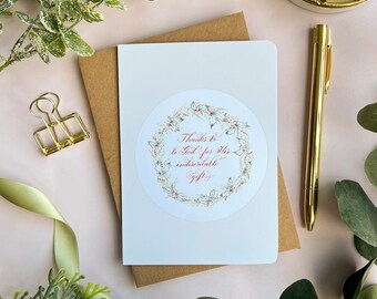 Indescribable Gift - Christmas Greeting Card - Christian Christmas Card