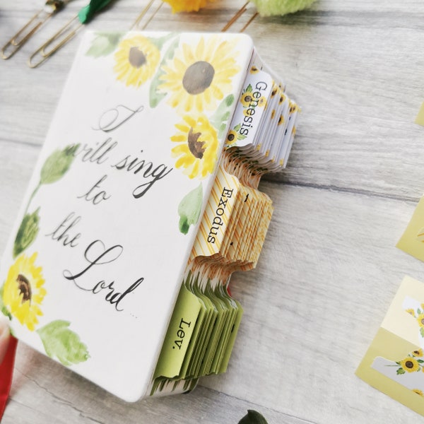 Sunflowers Watercolour Bible Tabs