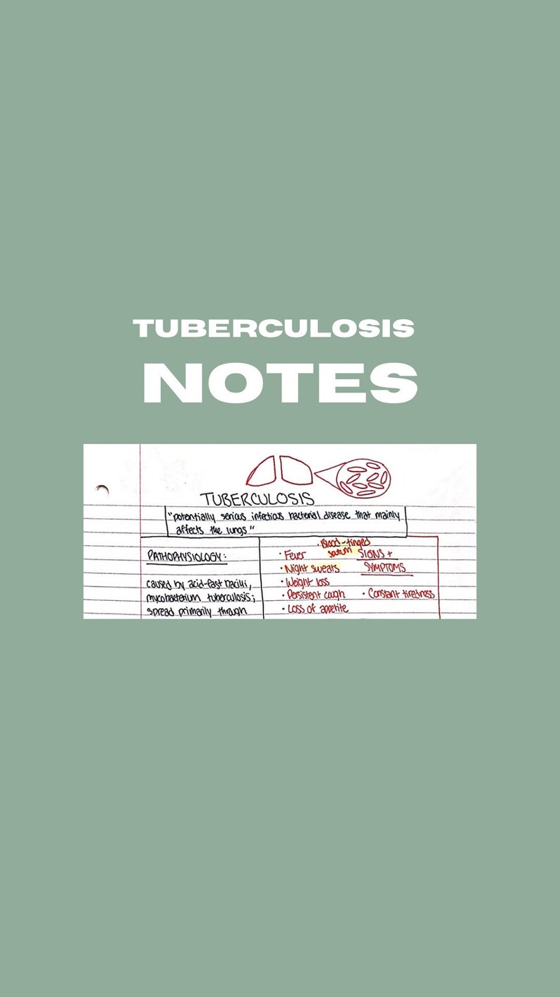 Tuberculosis Nursing Med Surg Review Sheet - Etsy