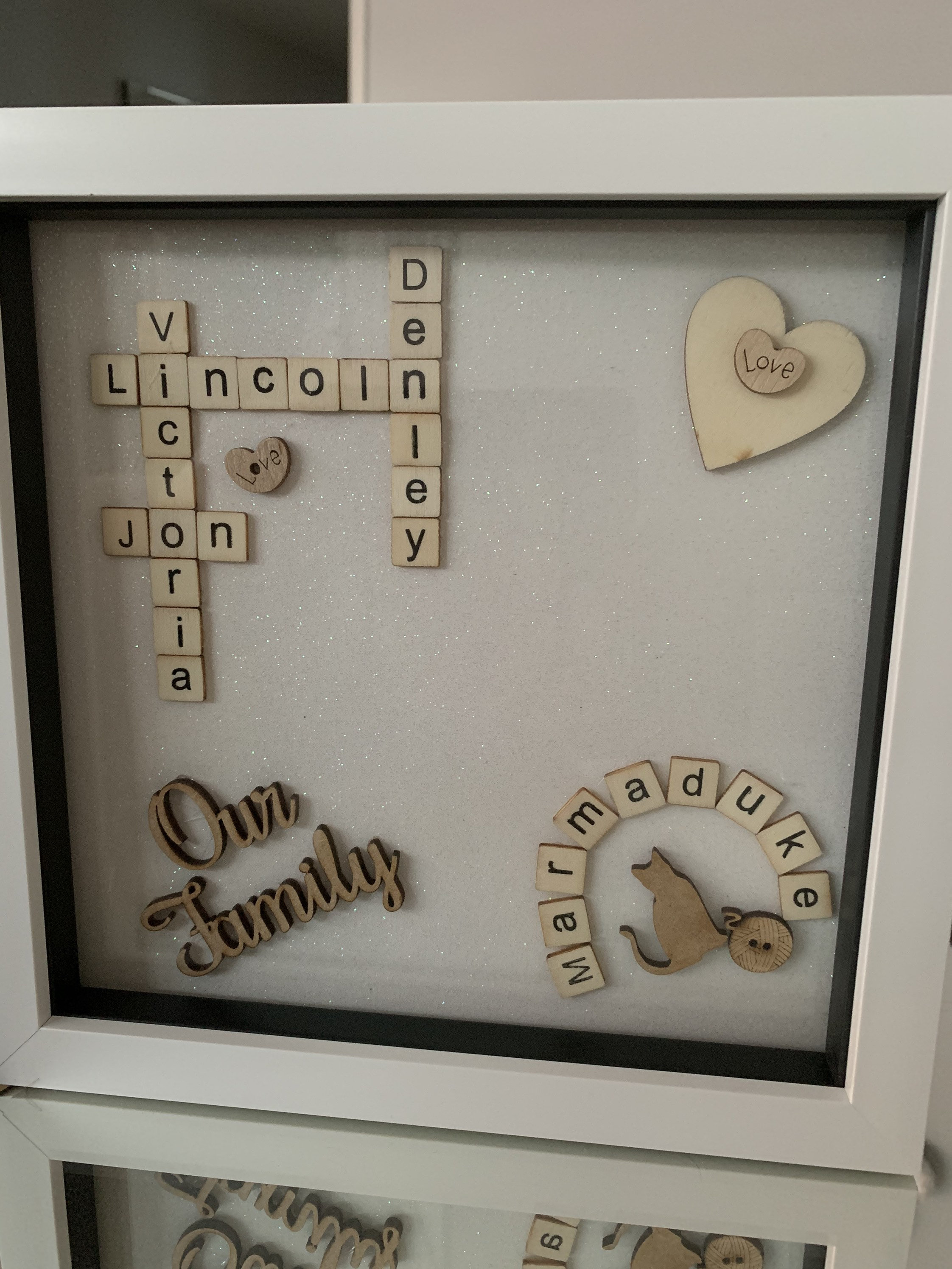 Our Family frame is personalised with your family's names Etsy