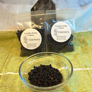 100% Natural Elderberry Herb • All Natural Bagged Herbs • .5 oz & 1oz Elderberry Bags