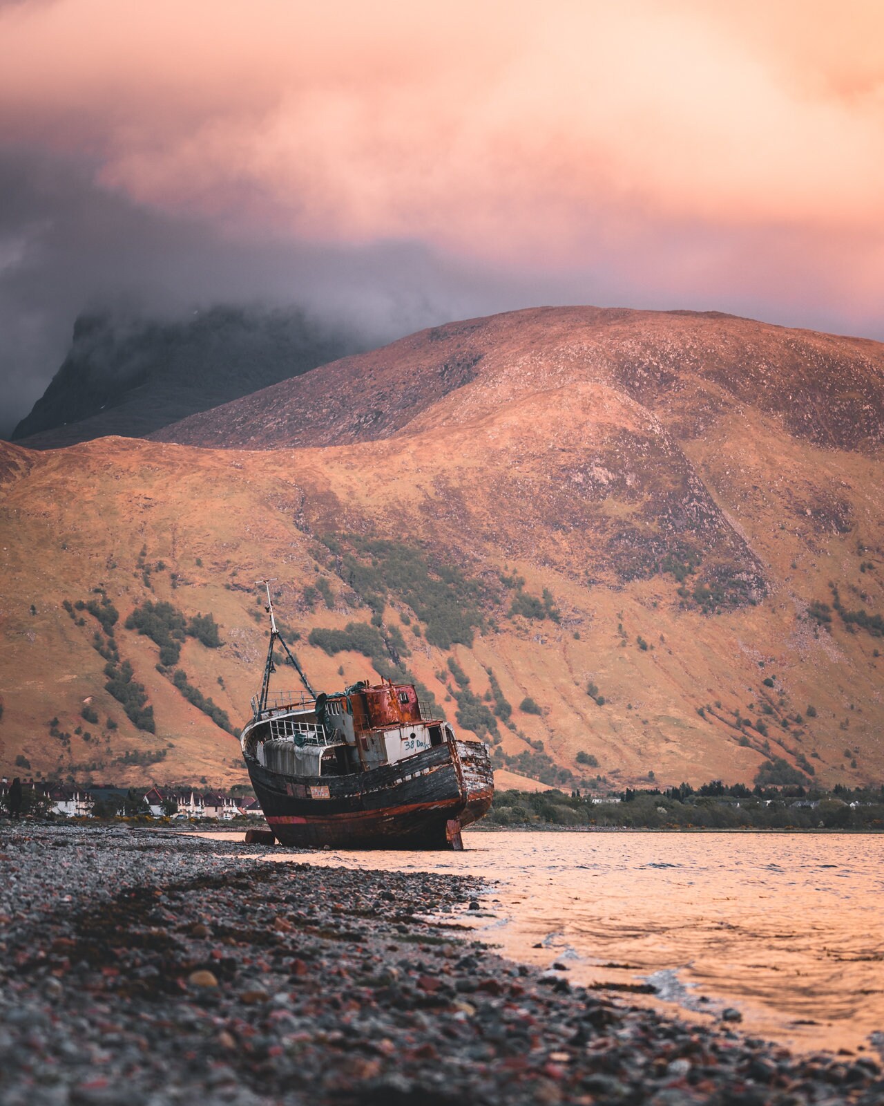The Corpach Shipwreck at Sunset // Photography Print - Etsy