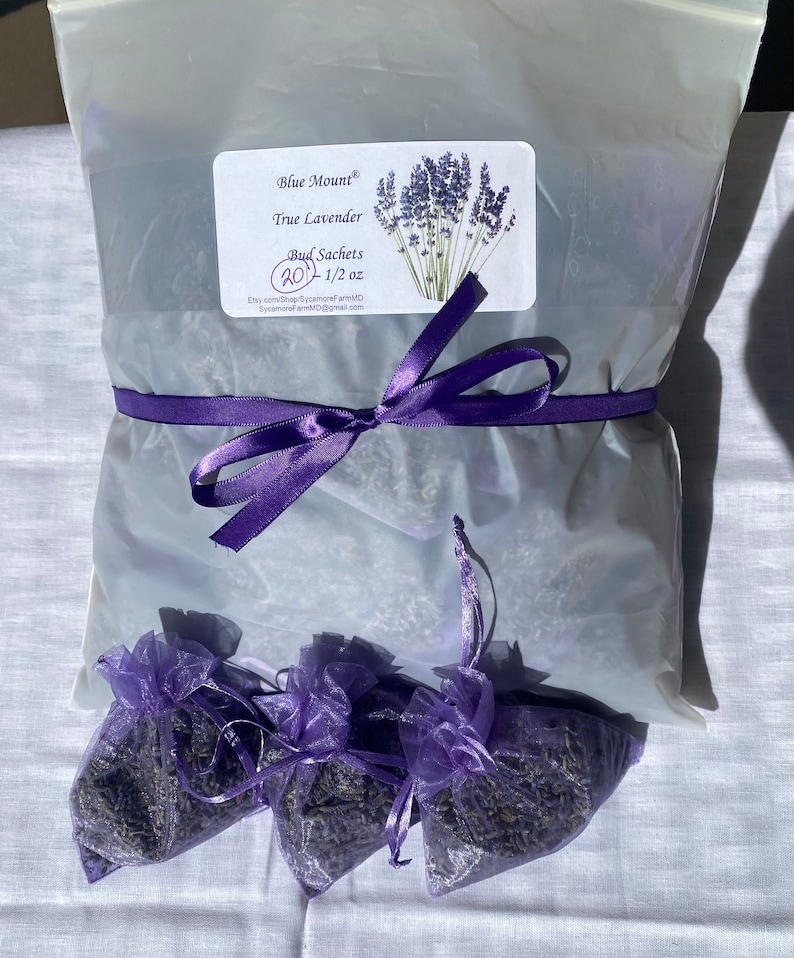 True lavender sachets, drawer sachet, organic lavender, closet sachets, linen sachets, wedding favor, wedding confetti, US farm grown image 7