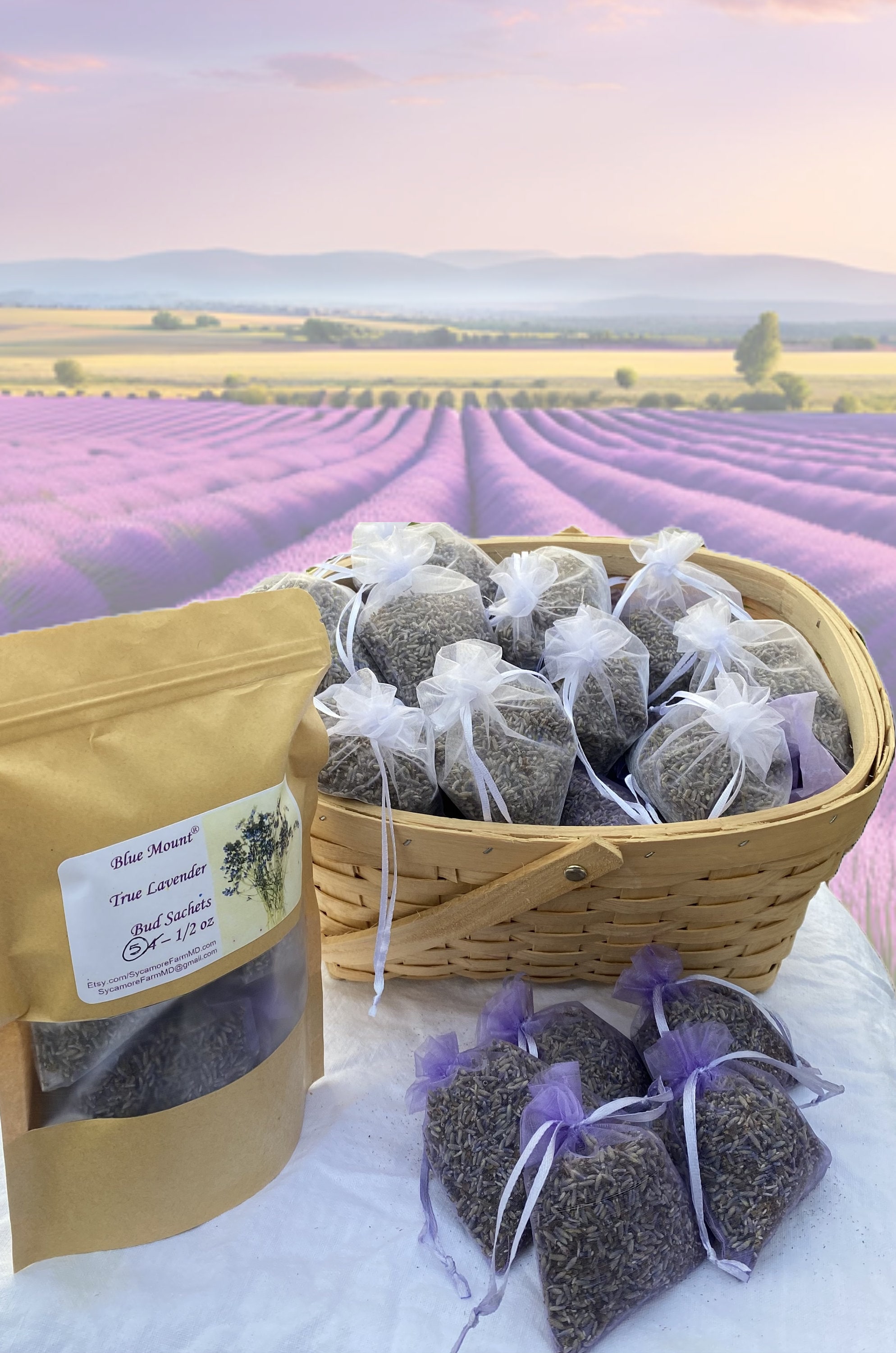 Organic Bulk Lavender Sachets - Natural Drawer & Closet Fresheners, Wedding gift, Wedding Favors, Wedding Toss - US farm grown, large orders