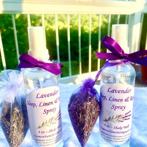 Lavender Sleep Spray.  Natural Linen & Room Freshener, great housewarming gift, Calming Air Mist with Lavender Oil for Relaxation