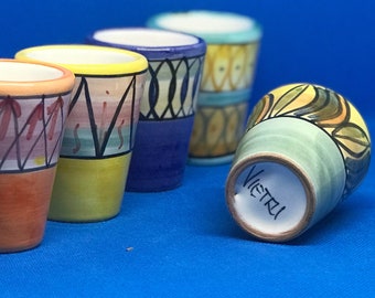 Geometric Shapes Limoncello Glass - Made in Vietri Sul Mare, Italy