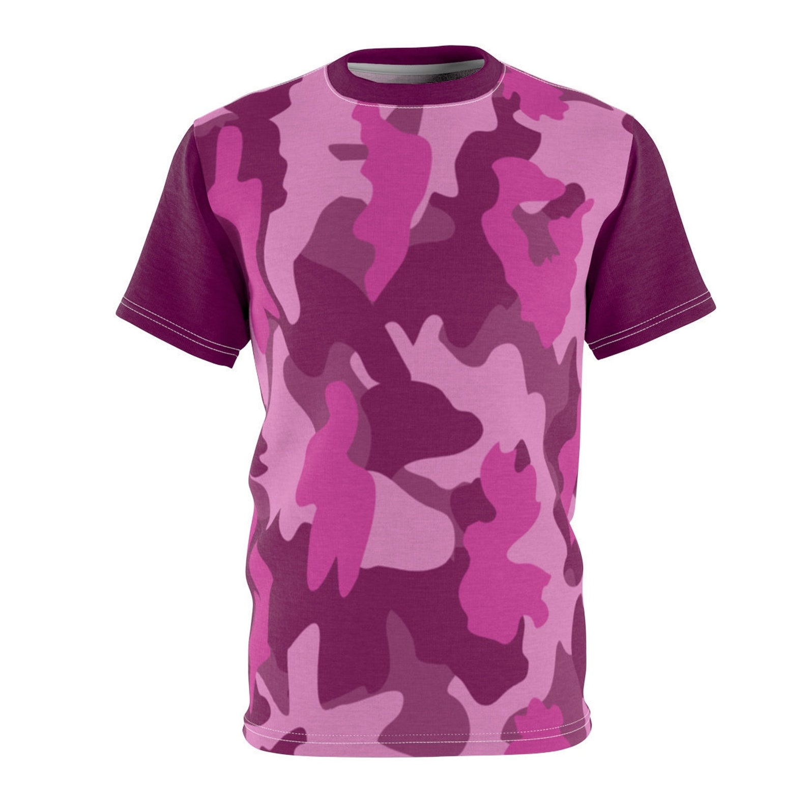 Pink Camouflage Customizable Unisex Tshirt Add Your Message Etsy
