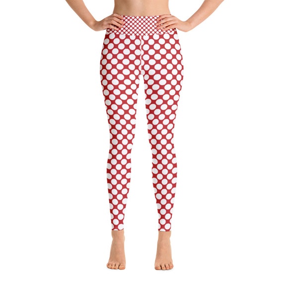 red and white polka dot leggings