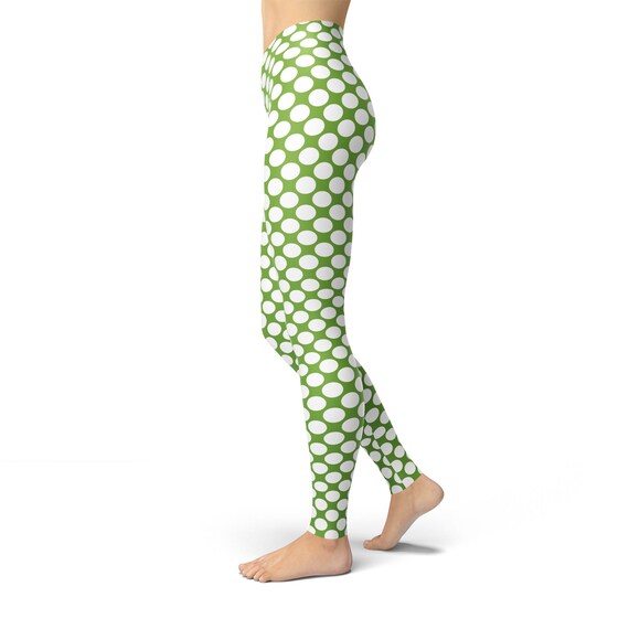 Green polka dot leggings Clearance