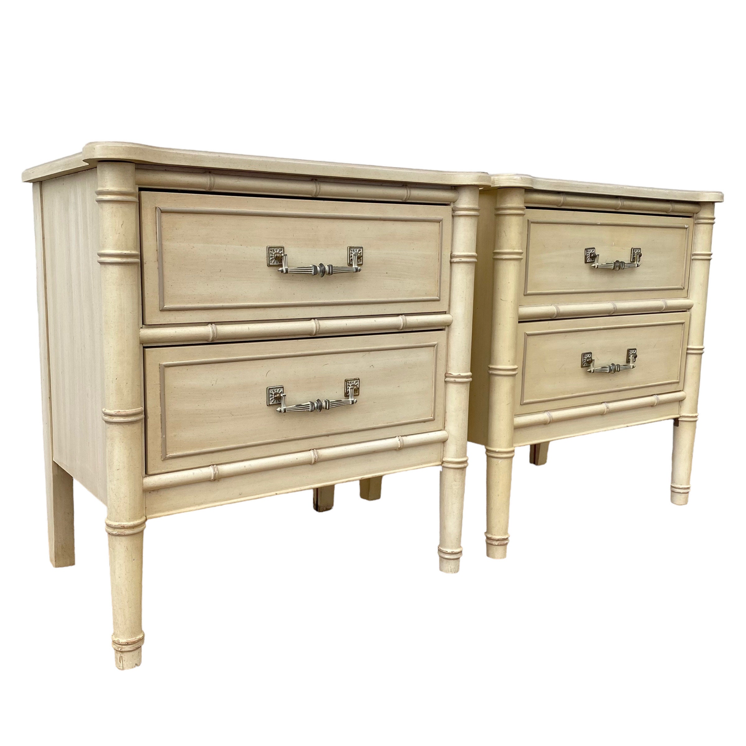 Faux on sale bamboo nightstand