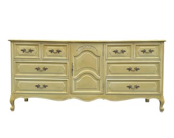 French Provincial Wood 6 Drawer by Henry Link Pale Yellow Shipping