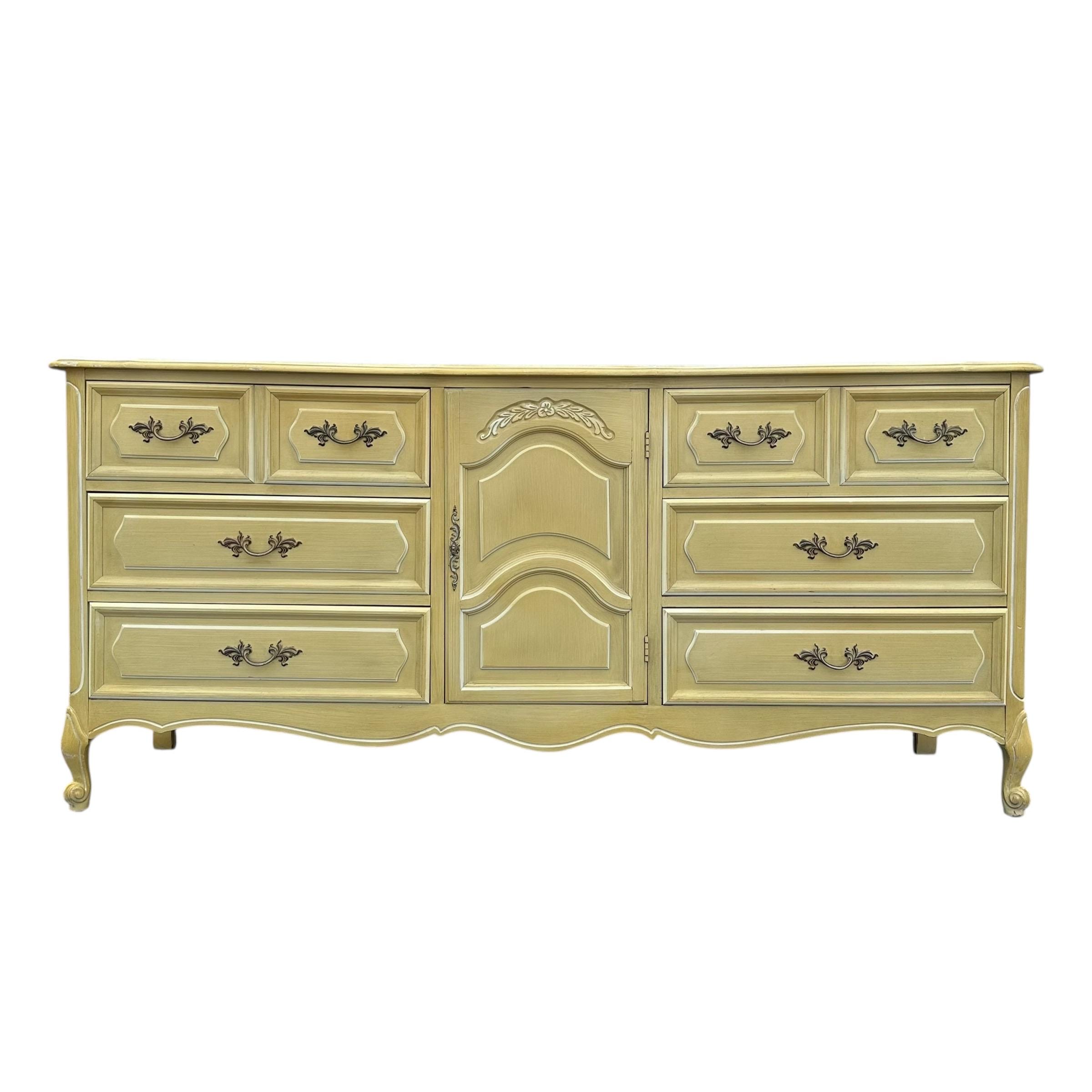 Henry Link French Provincial Dresser 69” Long - 1970s Vintage