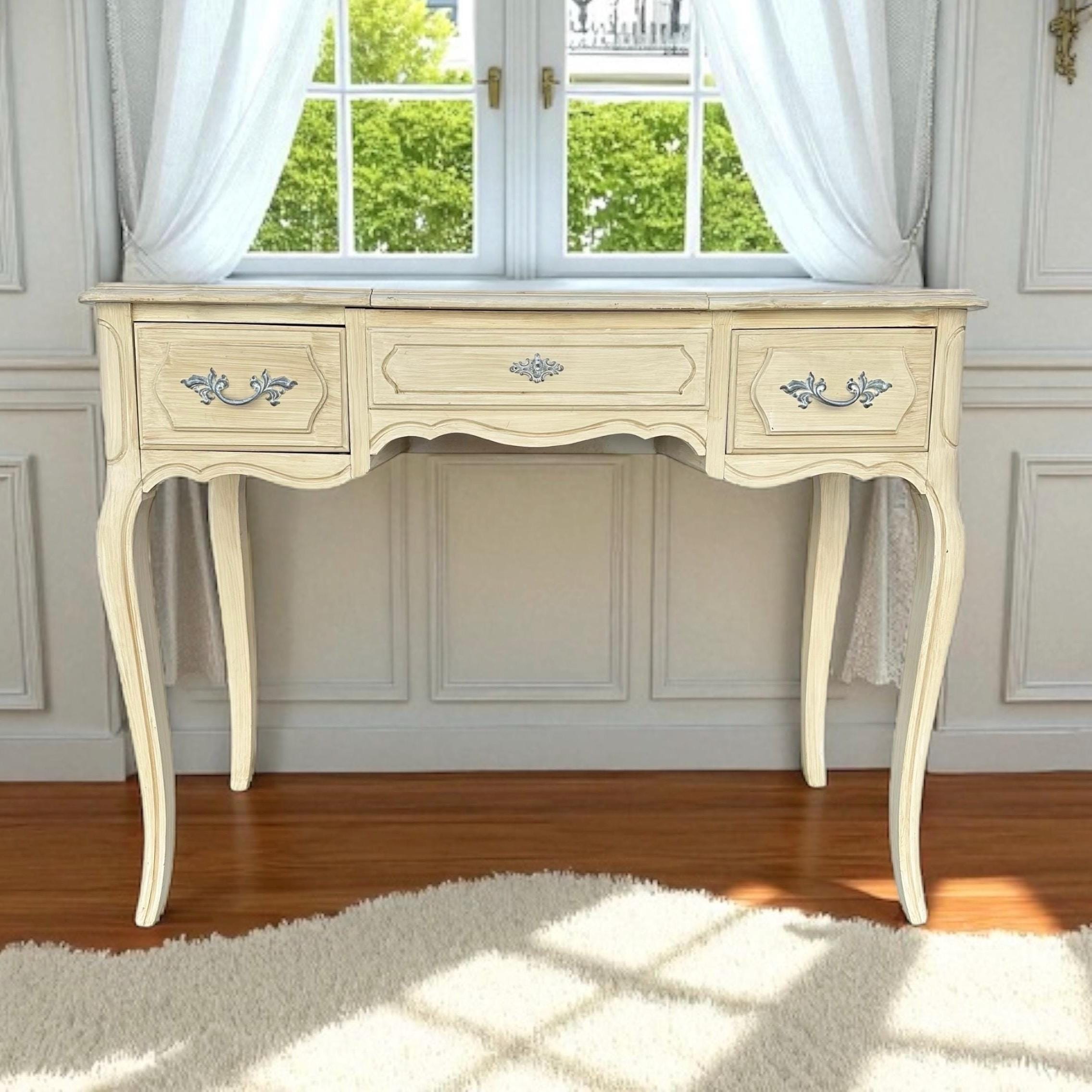 SOLD Vintage Henry Link French Provincial Vanity Table With Mirror