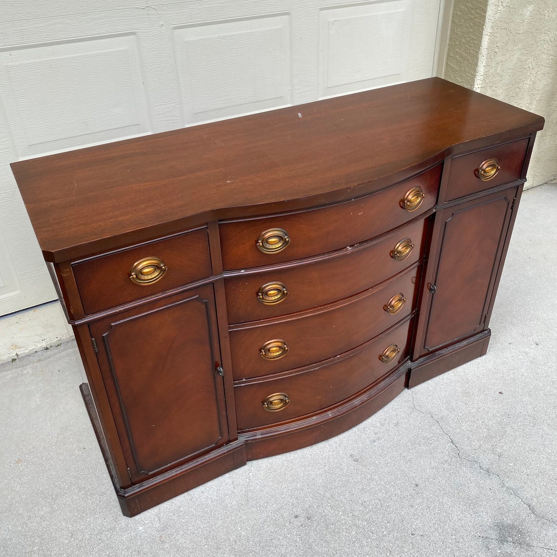 Mahogany Buffet by Drexel Vintage Server Sideboard Etsy