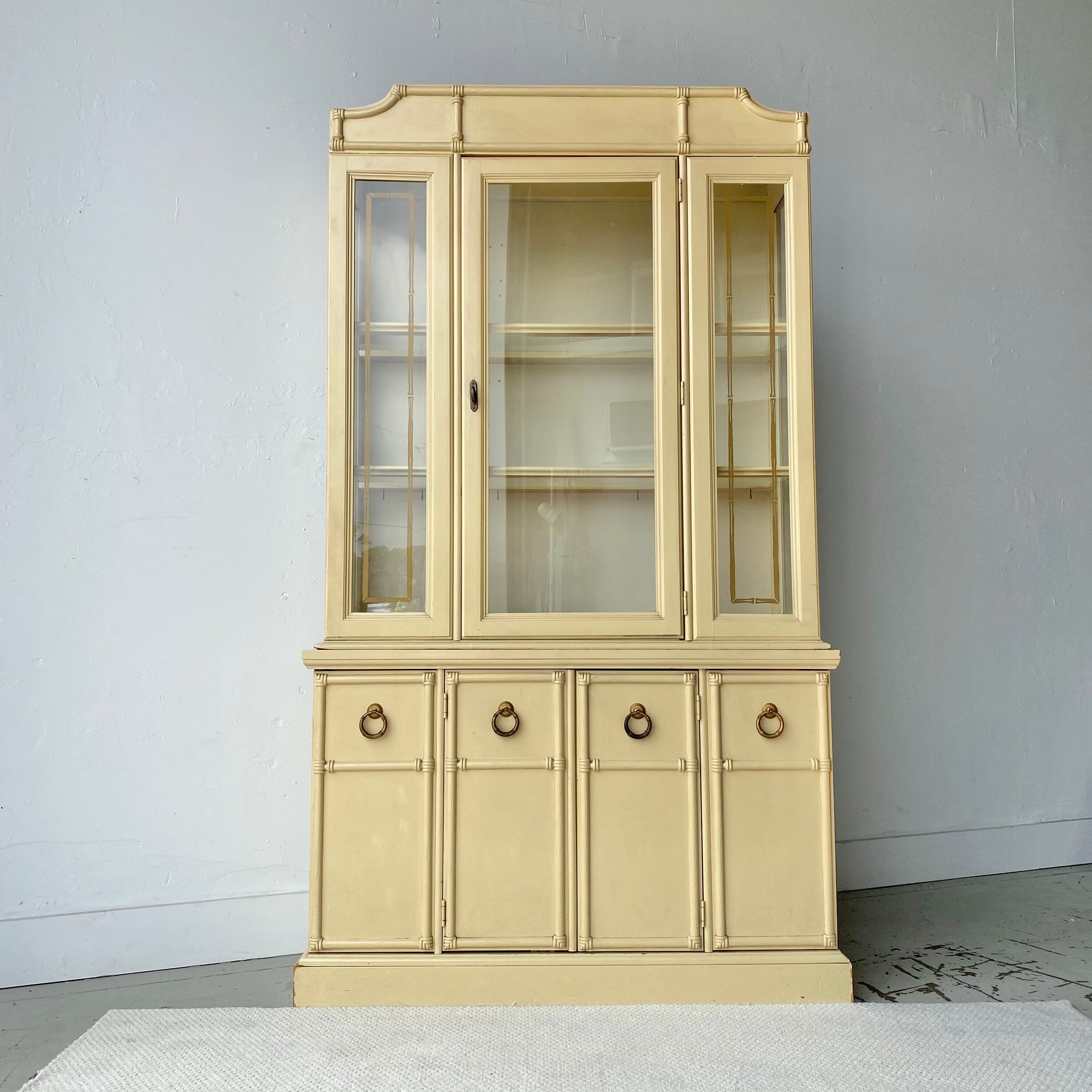 Faux bamboo china cabinet online