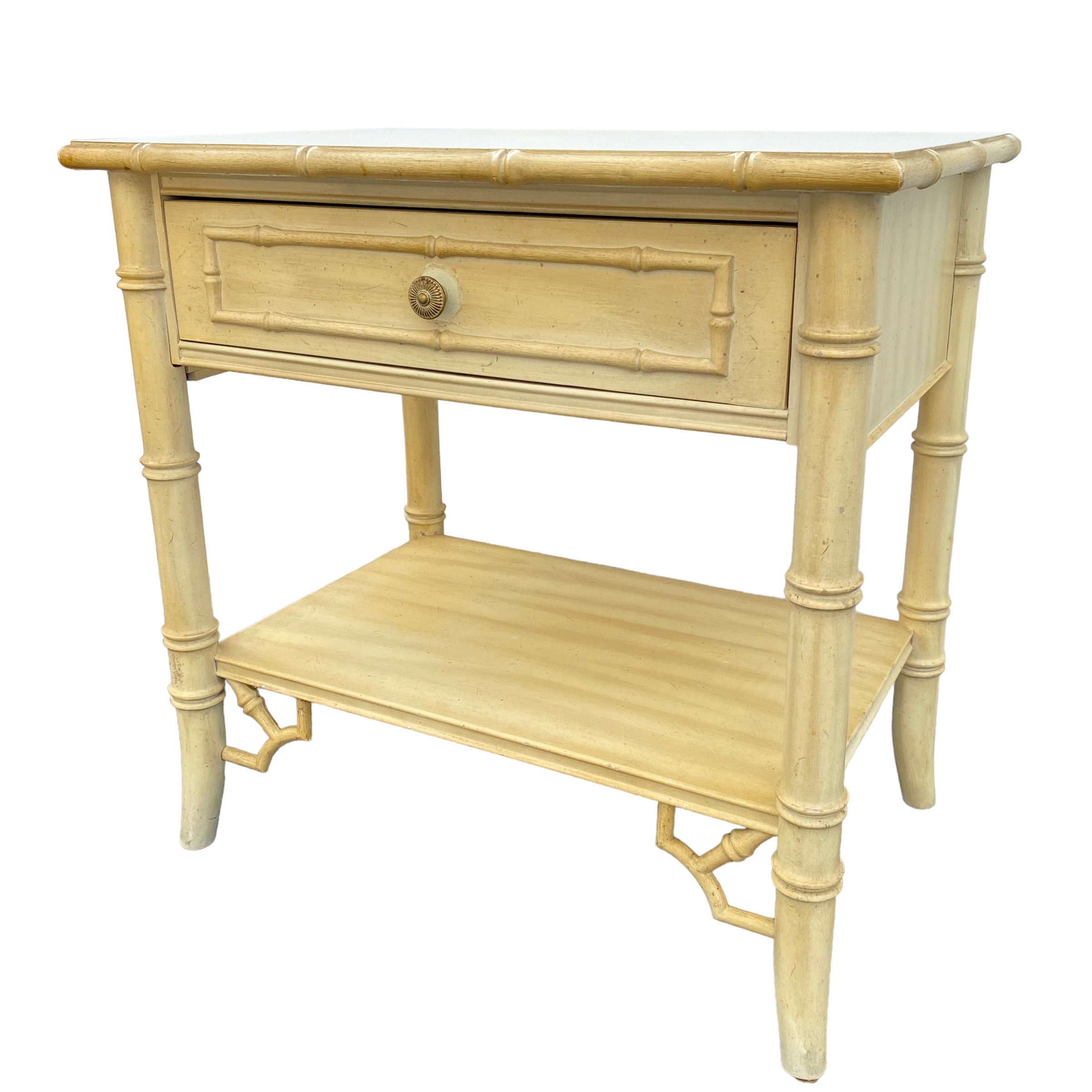 Thomasville faux bamboo nightstand deals
