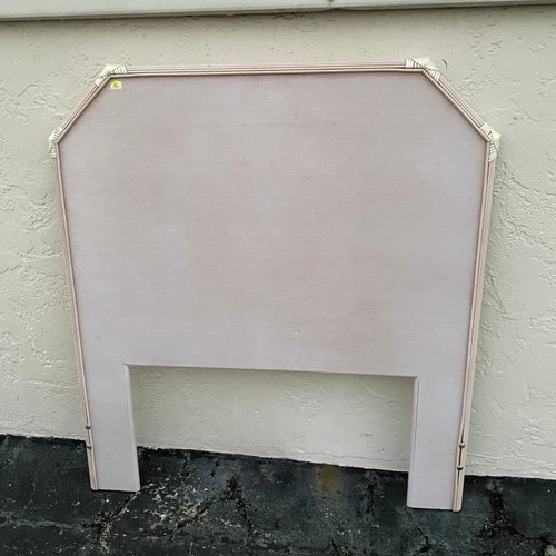 Rattan Twin Headboard with Pencil Reed Trim - Vintage White Wash Coastal Bedroom shops Furniture