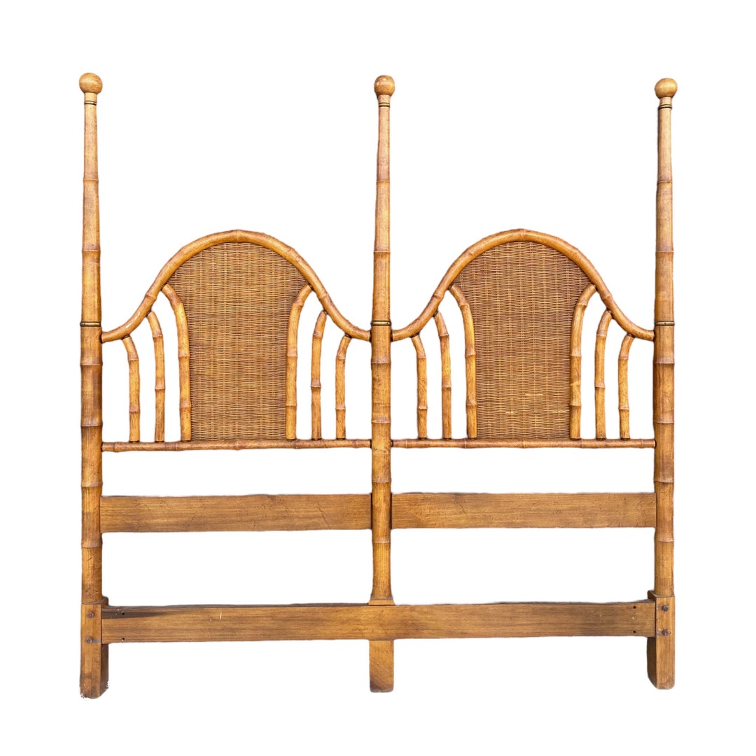 Queen Post Headboard by American of Martinsville Vintage Faux Etsy