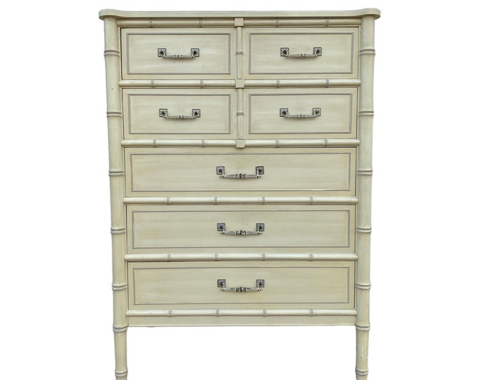 Henry Link Dresser Chest of 5 Drawers Vintage Creamy White Etsy