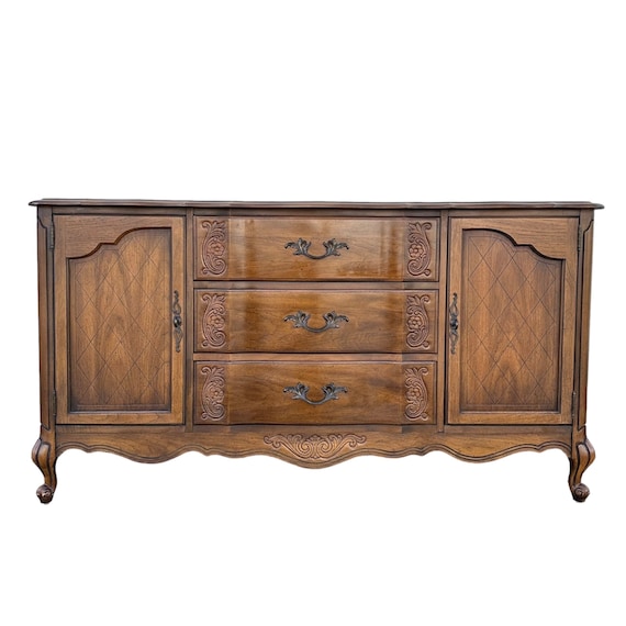 French Provincial Buffet Cabinet by Broyhill Premier 61 Long