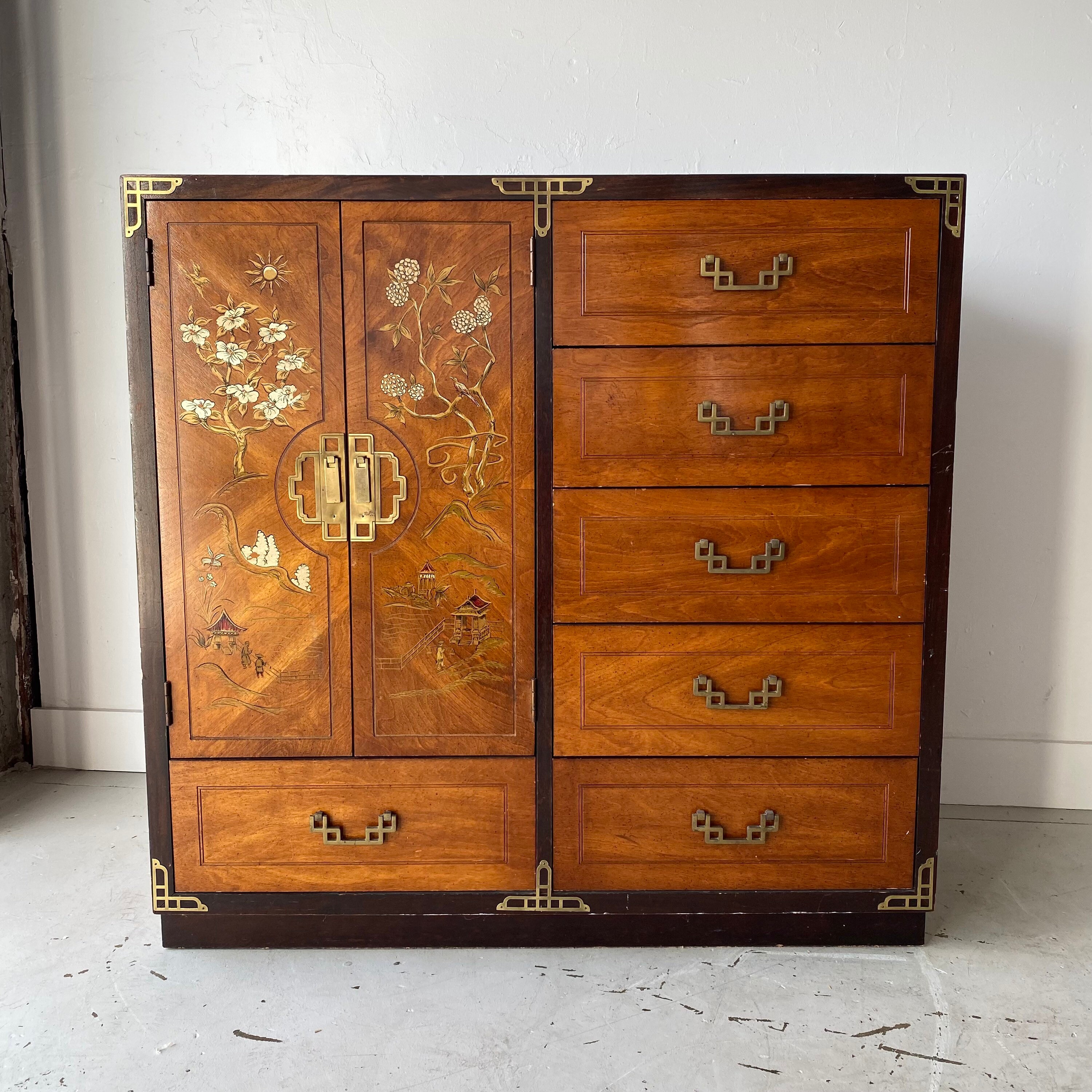 Vintage bassett armoire deals