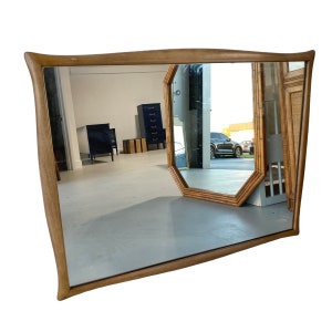 Mid-Century Modern Mirror by Drexel Dateline 40x31 LOCAL PICKUP 1950s Vintage MCM Art Deco Mahogany Wood Rectangular Mirror image 5