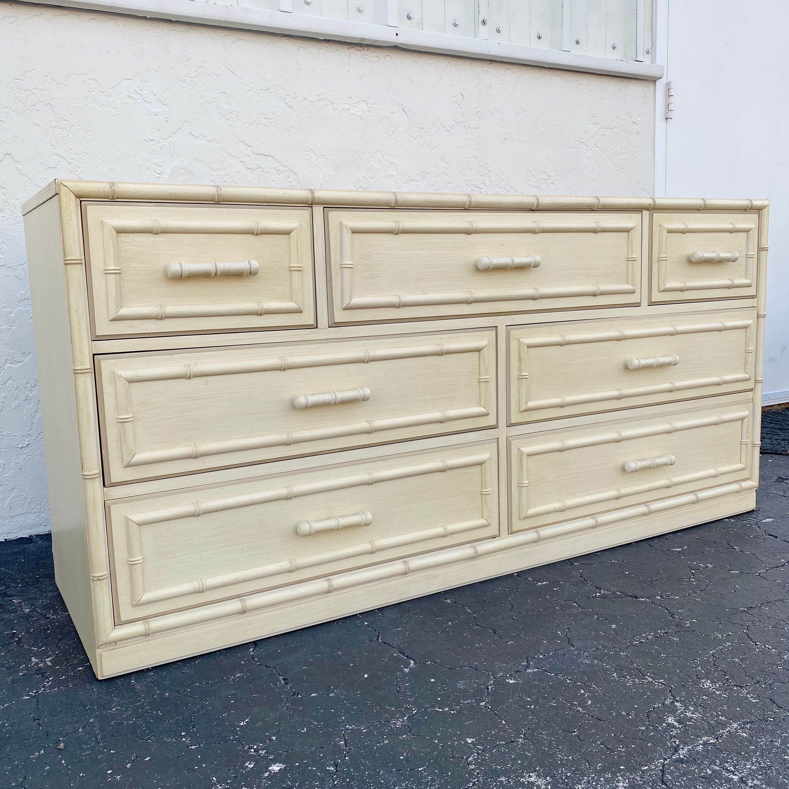 Faux bamboo sale dresser