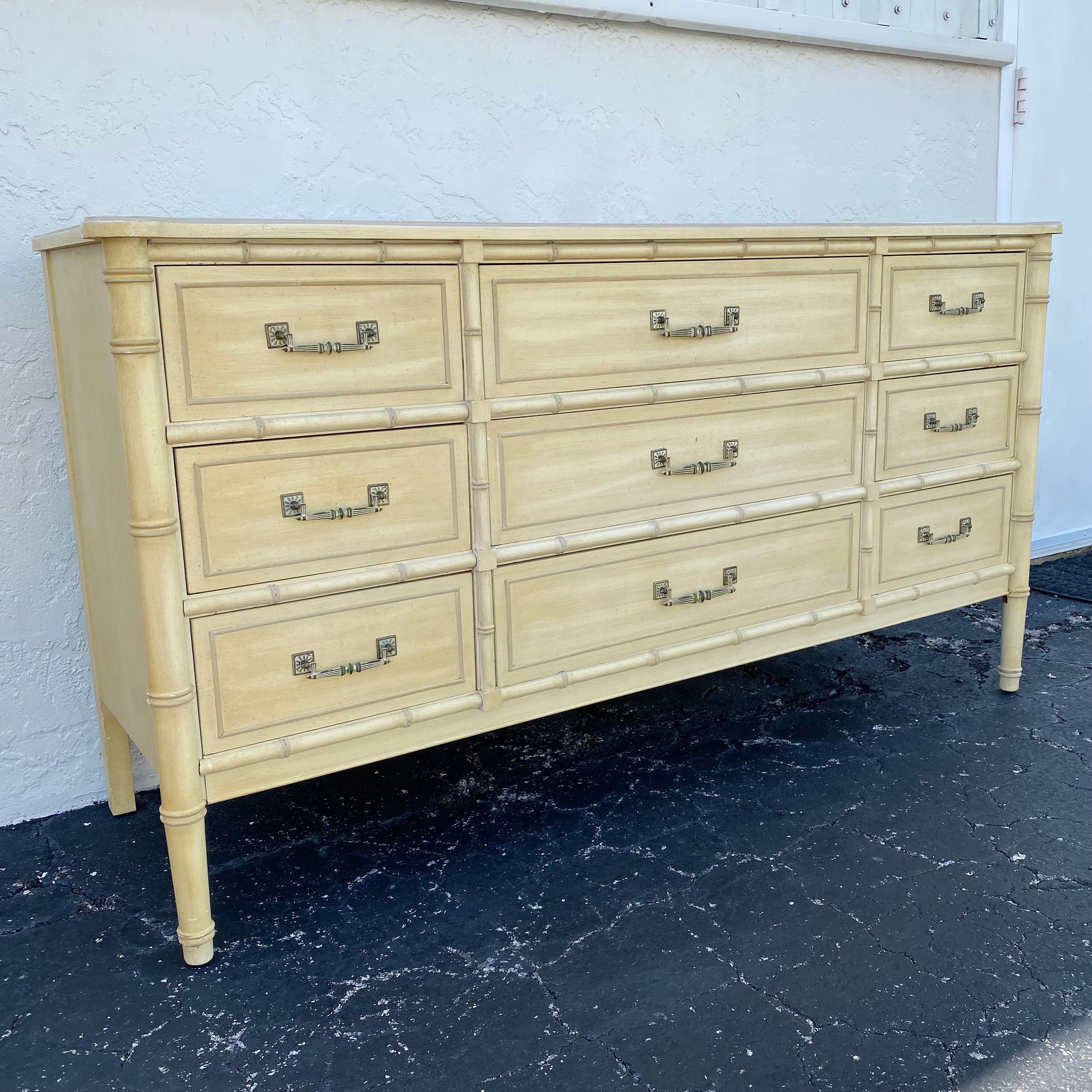 Henry link on sale faux bamboo dresser