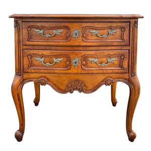 Louis XV Style Commode by Hickory Chair 30” Vintage French Provincial Cherry Wood Chest