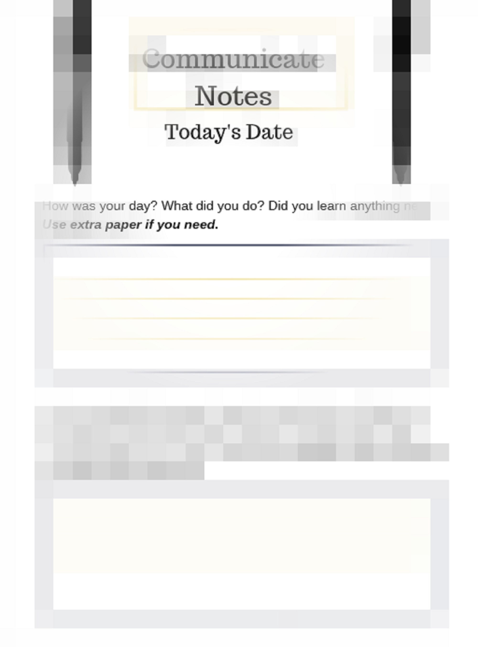 Communication Notes Worksheet, for Kids - Etsy