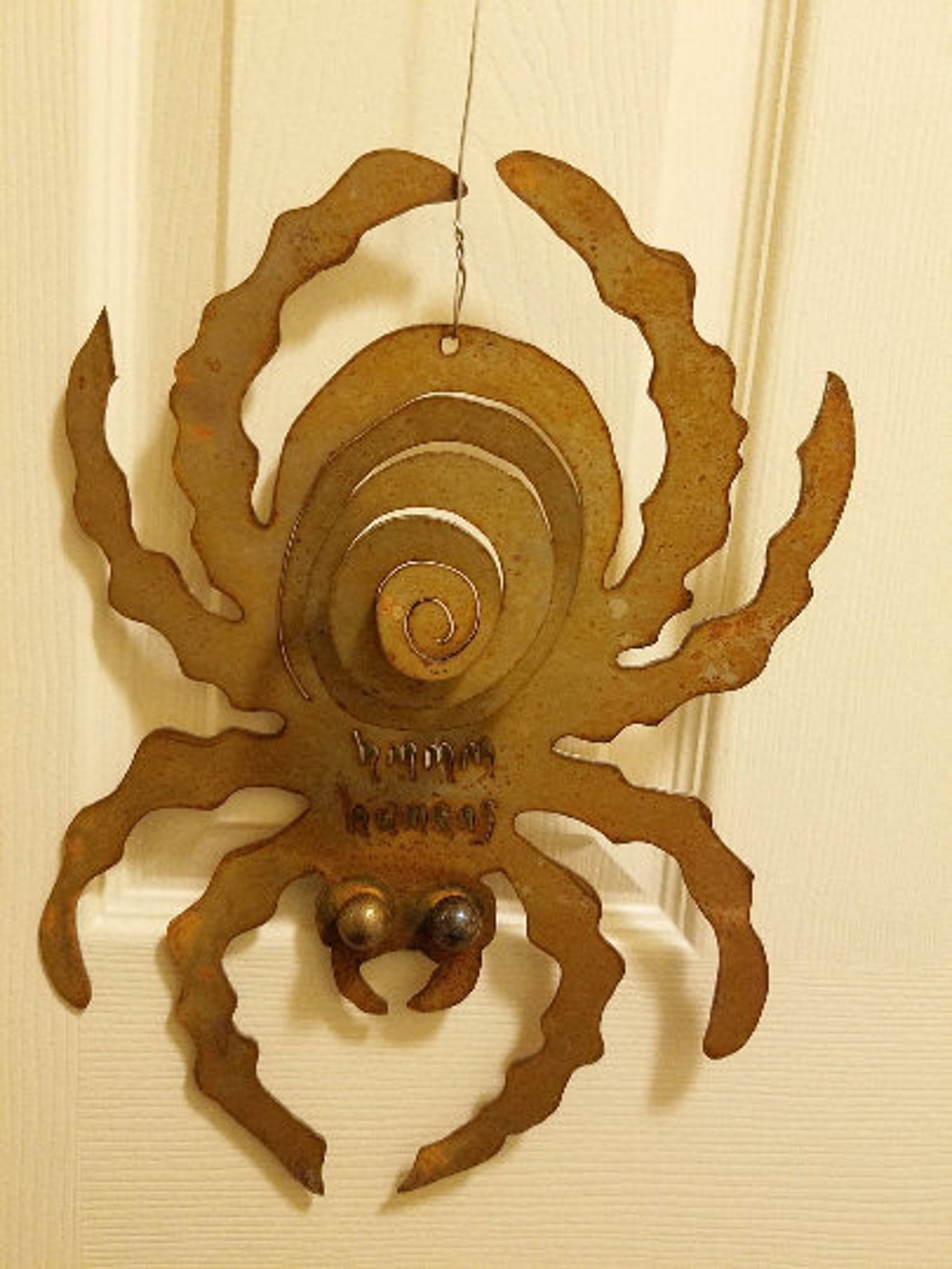 LARGE Metal SPIDER SCULPTURE Hand Made 15 Wall Art 3 Etsy