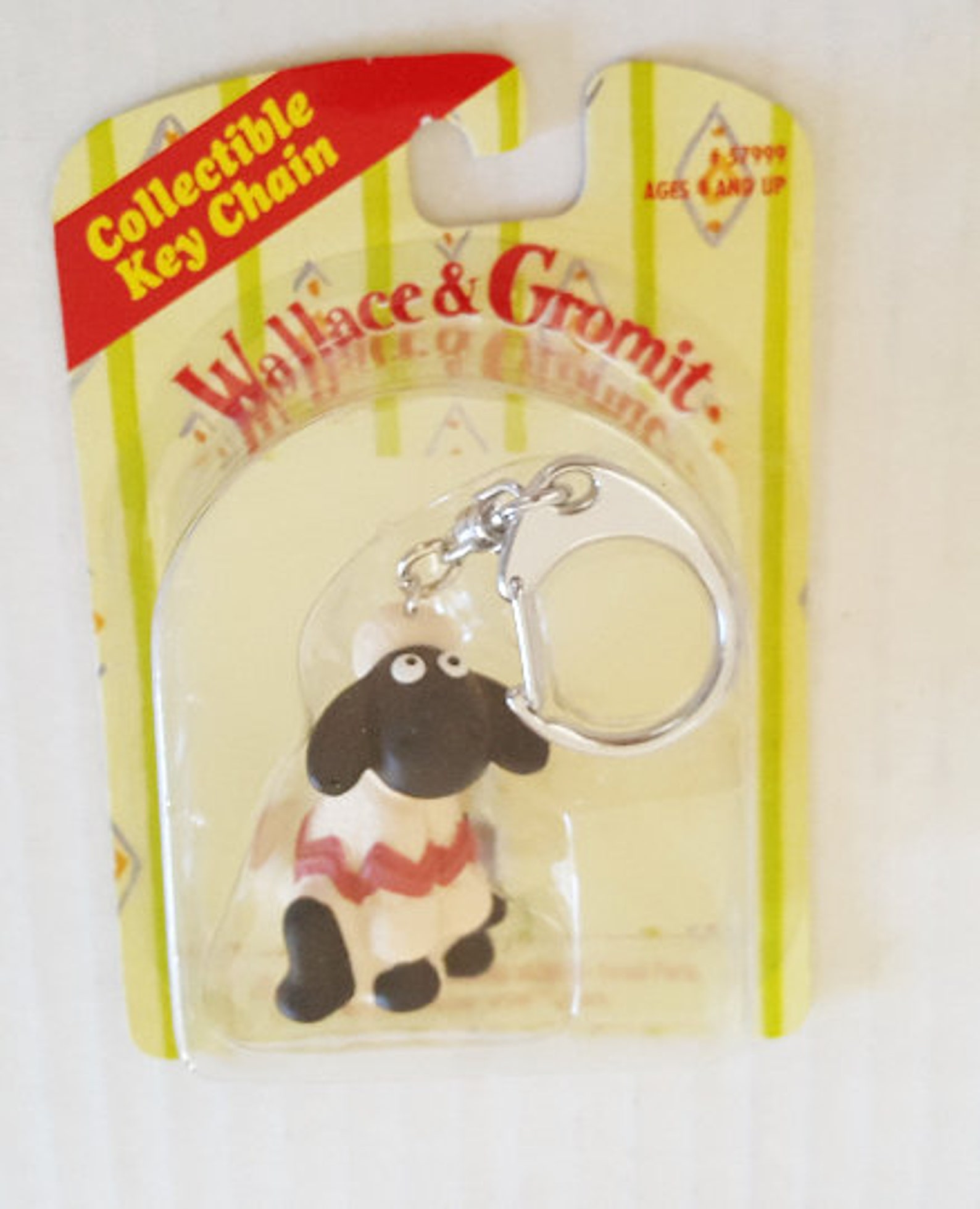 VINTAGE WALLACE & GROMIT Keychain 1989 New On Card Collectible Etsy