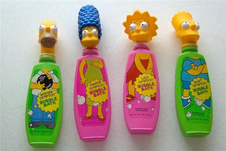 The SIMPSONS BUBBLE BATH Complete Set of 4 Bottles Full Sealed Etsy