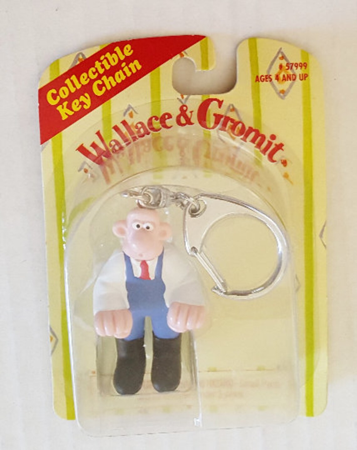 VINTAGE WALLACE & GROMIT Keychain 1989 New On Card Collectible Etsy