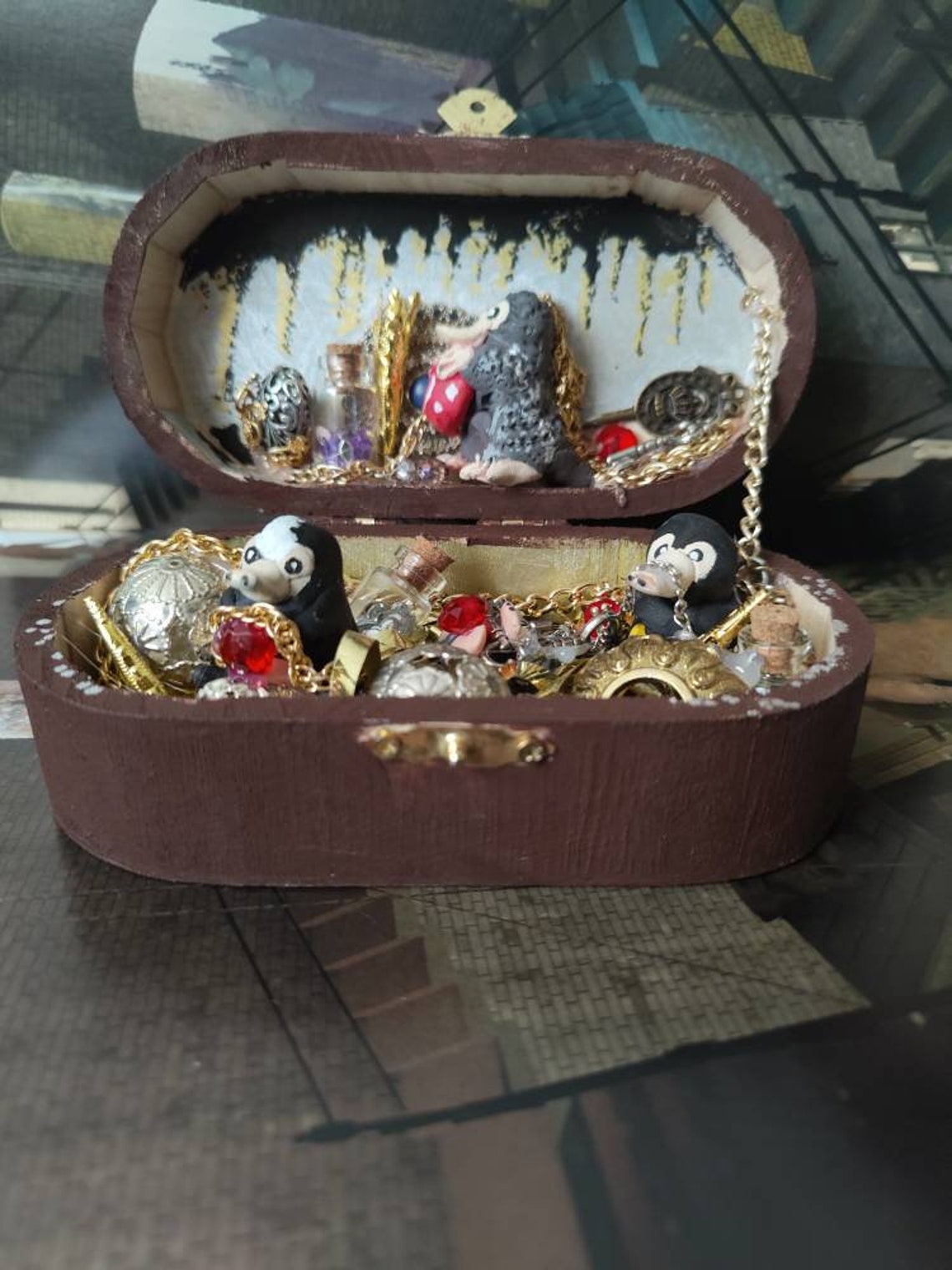Niffler magical creatures treasure jewellery box Etsy
