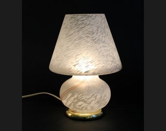 1970s mushroom table glass lamp by "Murano TRE" (29hx19x15cm) Vintage MINT condition!