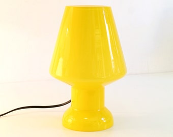 Vintage 1970s De Majo Murano mushroom table lamp (25x16x16cm) - Mint condition