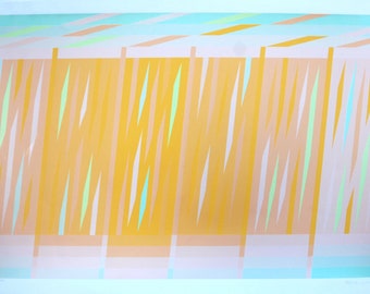 Martin Canin (American 1927 - 2010 ) - Original Serigraph signed/limited #27 of 90 - &quot;Mirmand III&quot; - Dimensions: 68.5x101.5cms