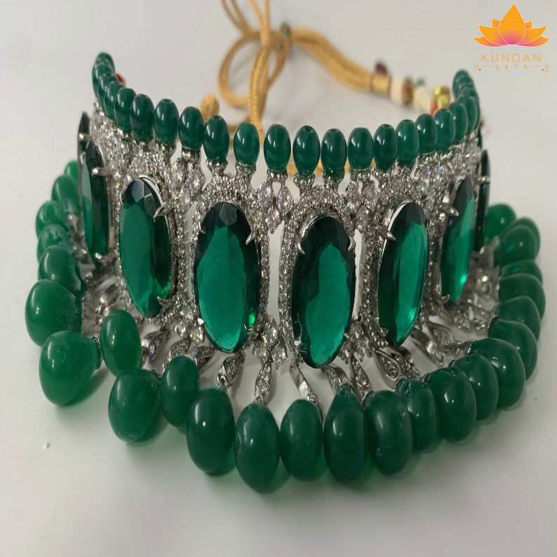 Tanishq Emerald Choker Etsy