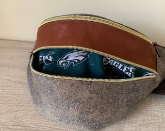 Philadelphia Eagles Shoulder Bag Fanny Pack, Women's/Men's Crossbody Bag, Premium Travel Bum Bag