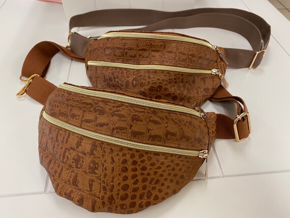 Crocodile waist bag hot sale