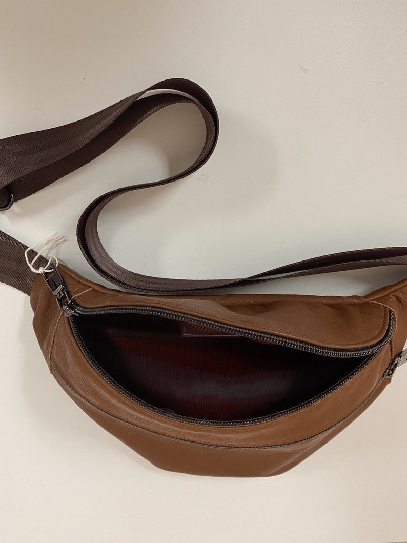 Leather Shoulder Bag Fanny Pack Women's/men's Etsy